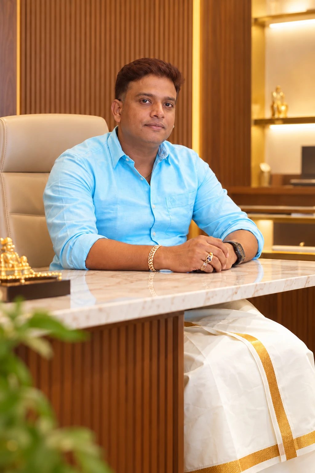 R. Sureshkumar, master goldsmith and owner of SK Gold Jewels Makers